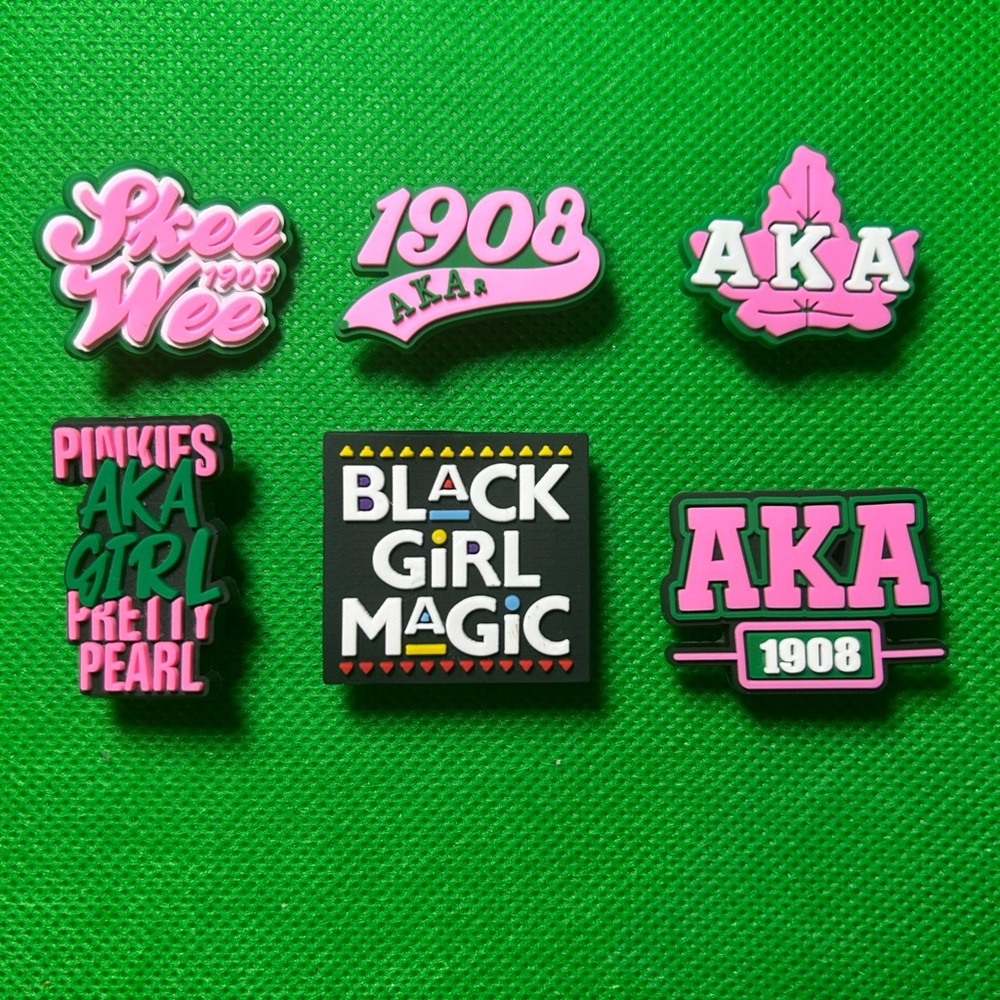 NEW Set of 6 Alpha Kappa Alpha Croc Charms